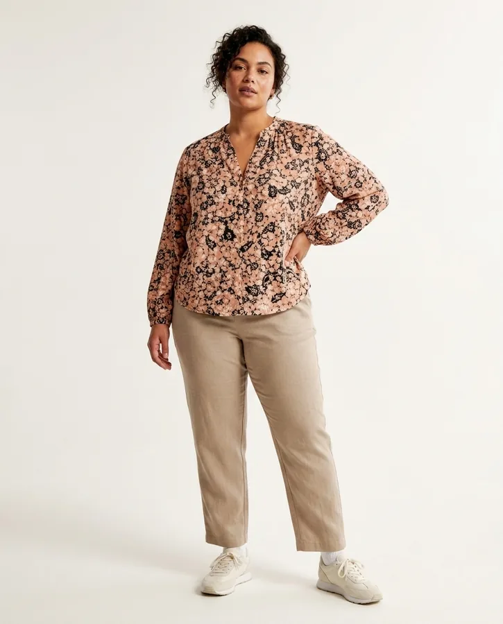 Linen Crop Top White